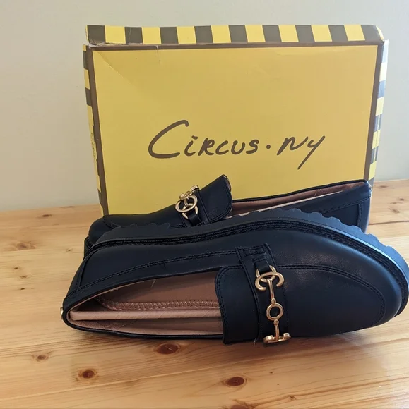 Circus NY Black Deanna Lug Sole Loafers Women Size 9.5 - Picture 4 of 10